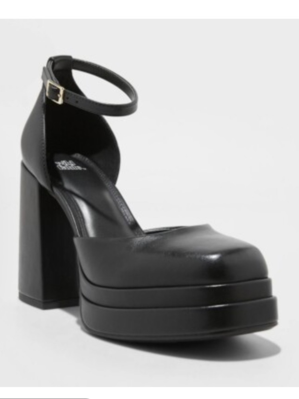 wild fable Black Platform Ankle-Strap Pumps